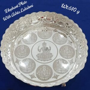Elephant Plate with Ashta Lakshmi