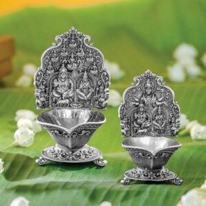 OXIDISED KUBERA LAKSHMI DIYA